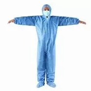 Breathable Disposable Protective Clothing Disposable Garments With Elastic Cuffs
